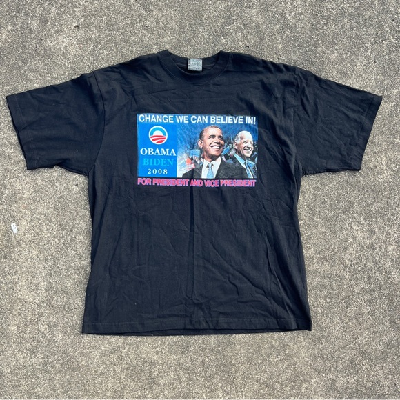 Vintage America Other - Black Barack Obama Joe Biden President Campaign T-shirt Size XL Used
